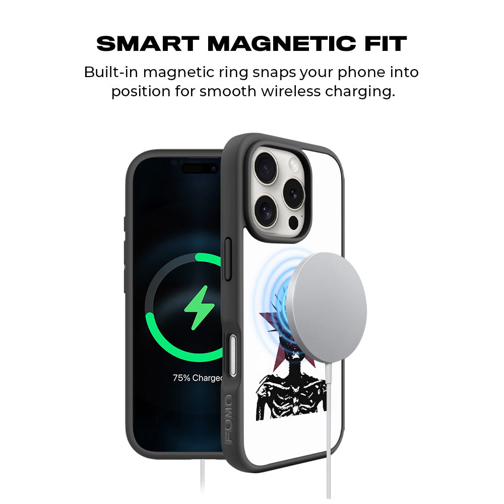 Star Skull Rock 3D Skin with Shockguard Armour Magsafe Case for Apple iPhone 16 Pro