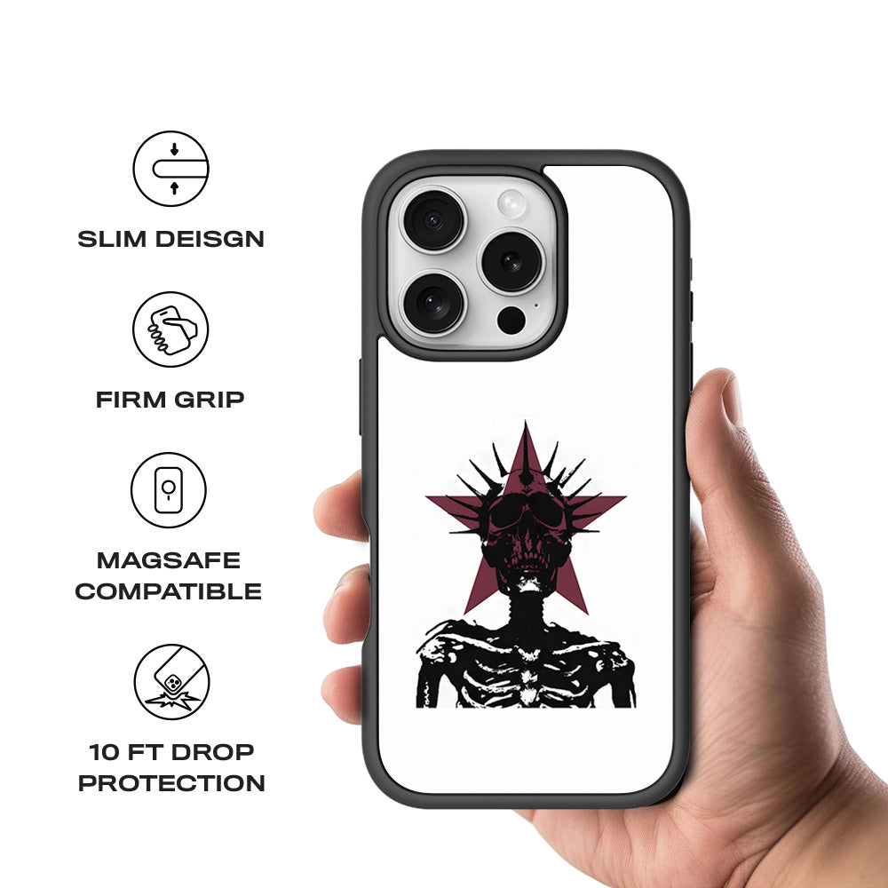 Star Skull Rock 3D Skin with Shockguard Armour Magsafe Case for Apple iPhone 16 Pro