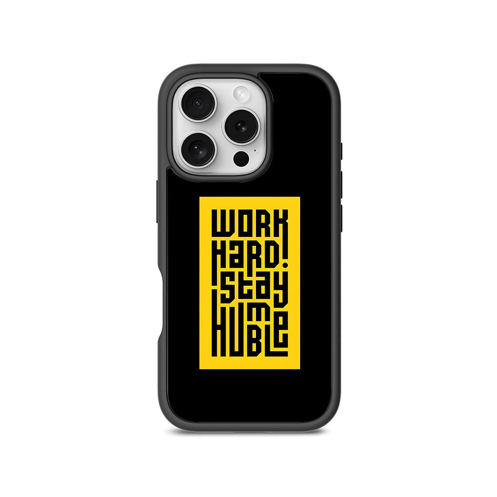 Work Hard Stay Humble 3D Skin with Shockguard Armour Magsafe Case for Apple iPhone 16 Pro