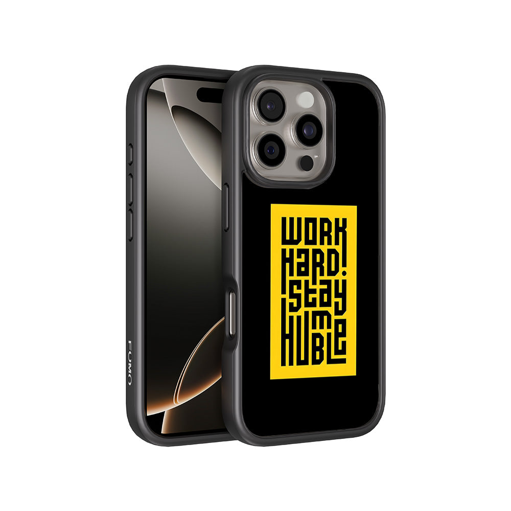 Work Hard Stay Humble 3D Skin with Shockguard Armour Magsafe Case for Apple iPhone 16 Pro