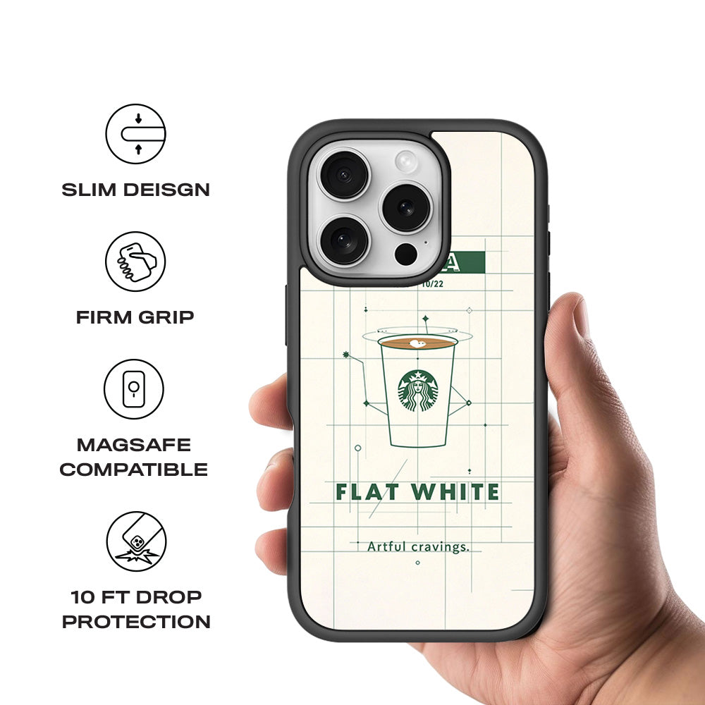 Libra Flat White 3D Skin with Shockguard Armour Magsafe Case for Apple iPhone 16 Pro
