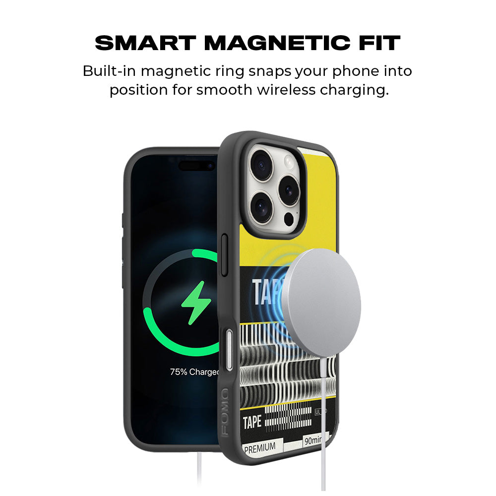 Vintage Tape Ultra 3D Skin with Shockguard Armour Magsafe Case for Apple iPhone 16 Pro