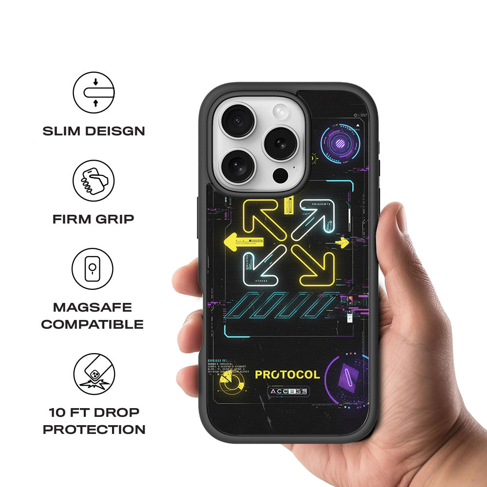 System and 15 Plustocol 3D Skin with Shockguard Armour Magsafe Case for Apple iPhone 16 Pro
