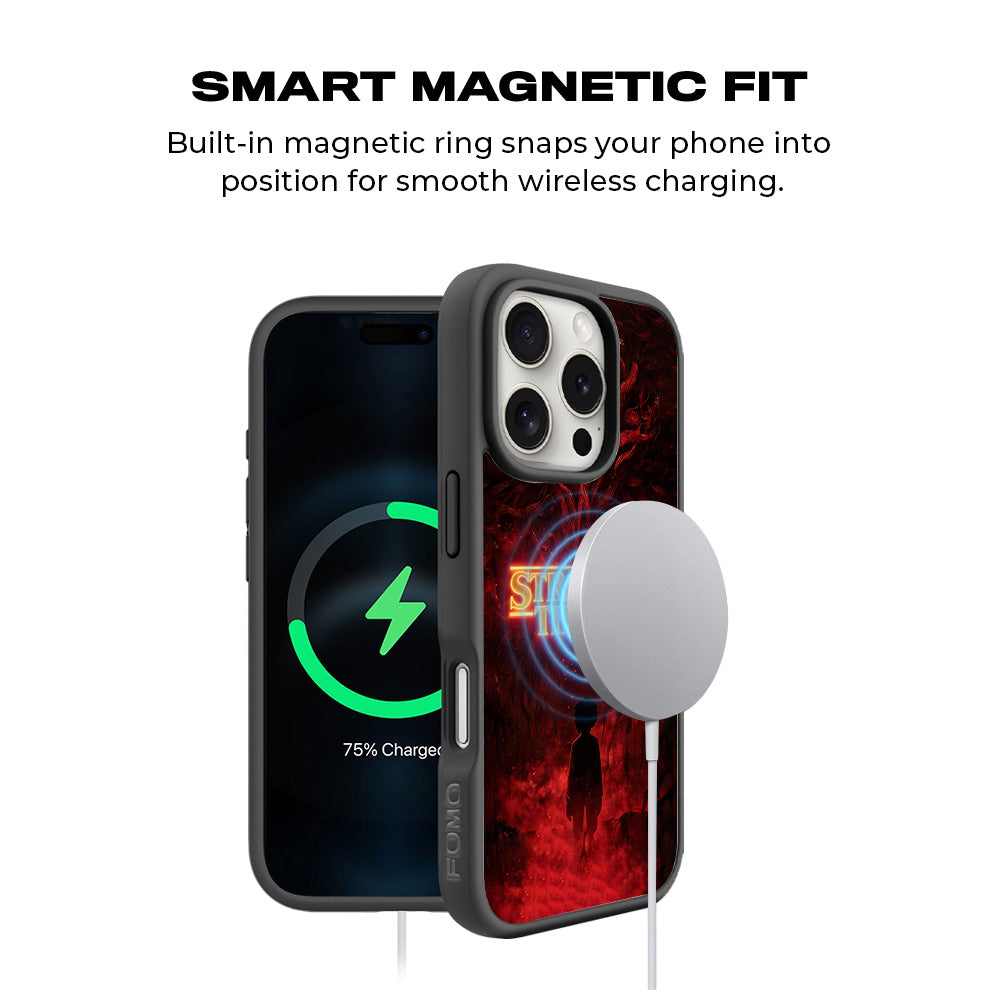 Stranger Things 3D Skin with Shockguard Armour Magsafe Case for Apple iPhone 16 Pro