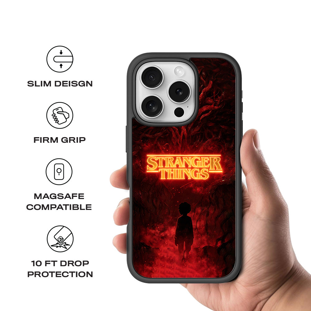 Stranger Things 3D Skin with Shockguard Armour Magsafe Case for Apple iPhone 16 Pro