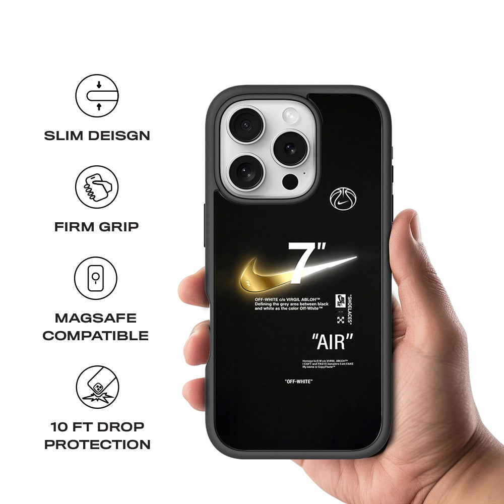 Off-White Sneakerhead 3D Skin with Shockguard Armour Magsafe Case for Apple iPhone 16 Pro