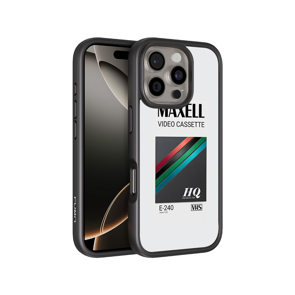 Maxell Video Cassette 3D Skin with Shockguard Armour Magsafe Case for Apple iPhone 16 Pro
