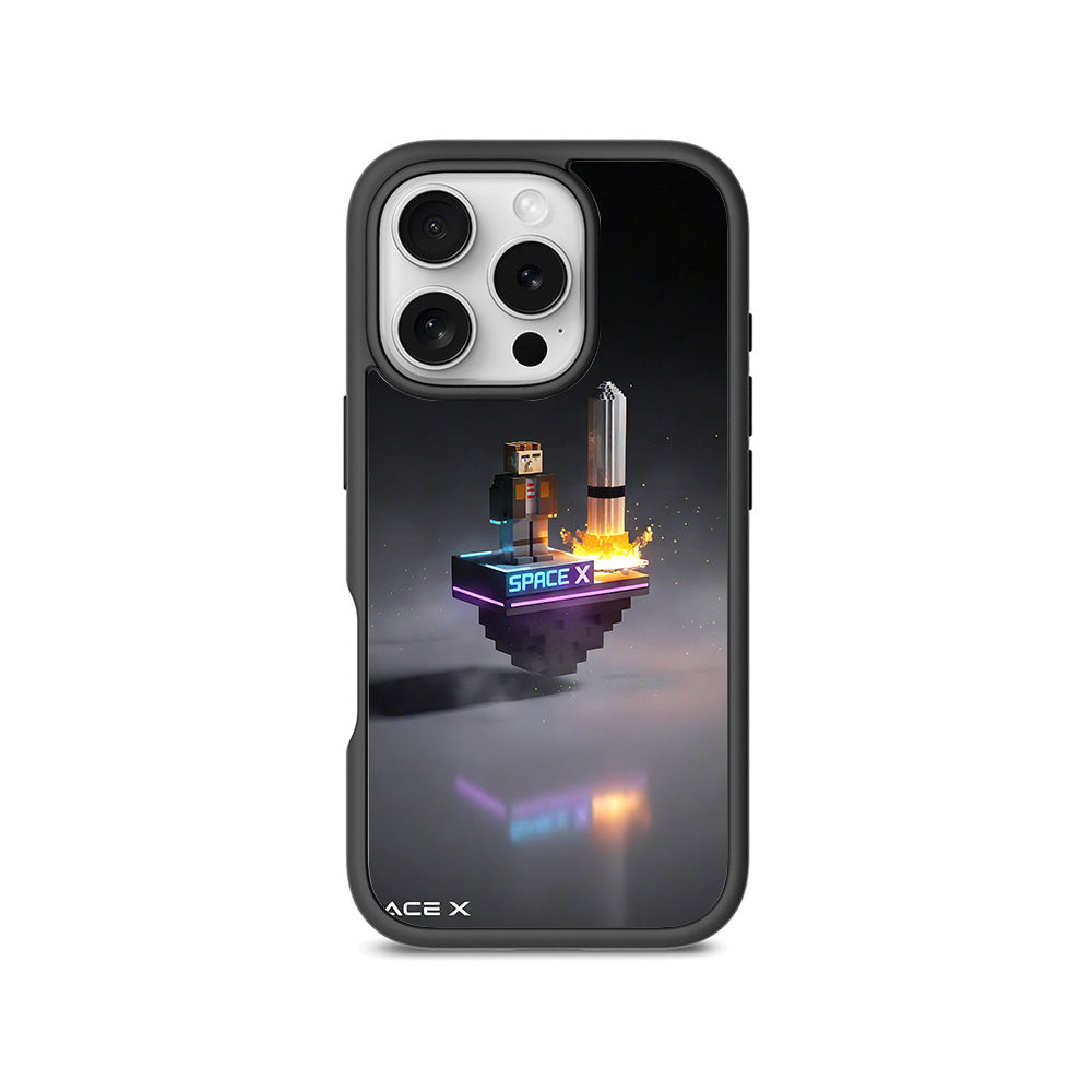 SpaceX Adventure 3D Skin with Shockguard Armour Magsafe Case for Apple iPhone 16 Pro