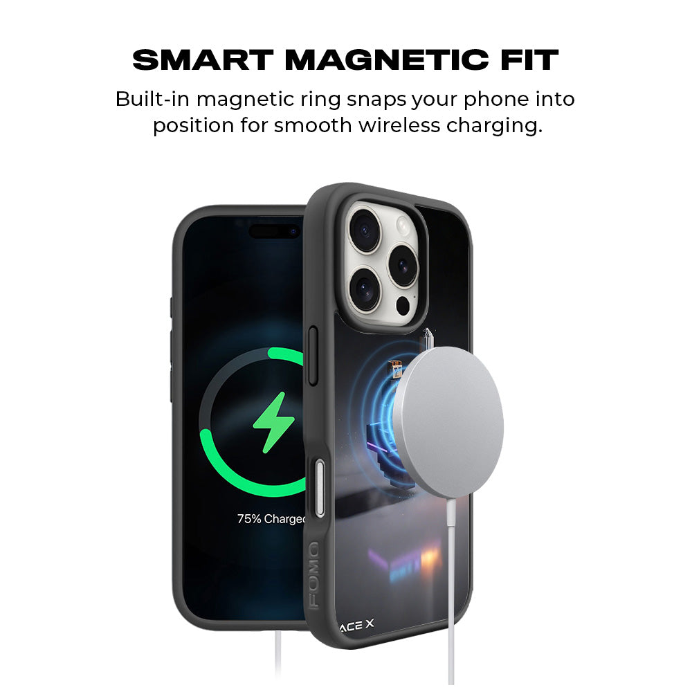 SpaceX Adventure 3D Skin with Shockguard Armour Magsafe Case for Apple iPhone 16 Pro