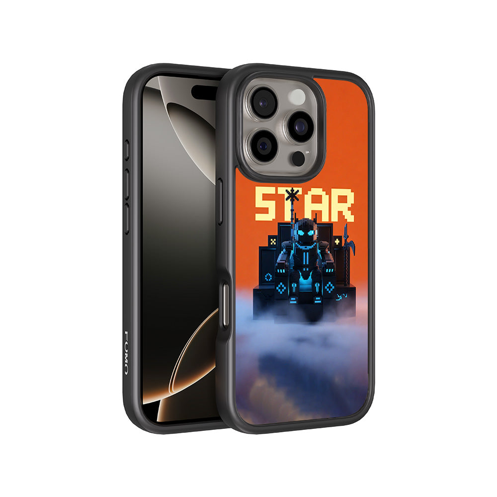 Pixelated Star 3D Skin with Shockguard Armour Magsafe Case for Apple iPhone 16 Pro