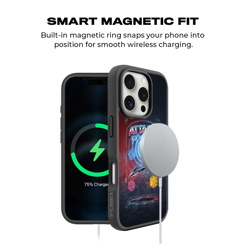 Attack Force 3D Skin with Shockguard Armour Magsafe Case for Apple iPhone 16 Pro