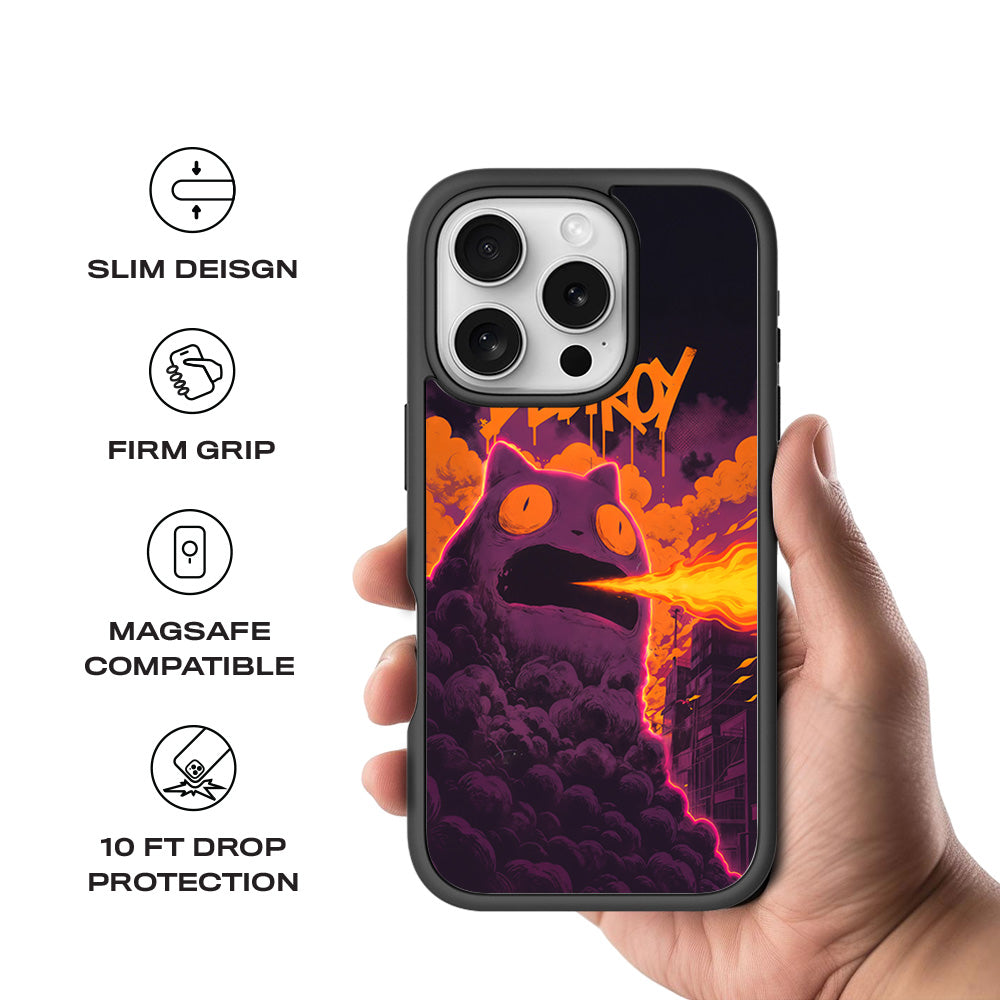 Destroy Cityscape 3D Skin with Shockguard Armour Magsafe Case for Apple iPhone 16 Pro and 16 Pro Max