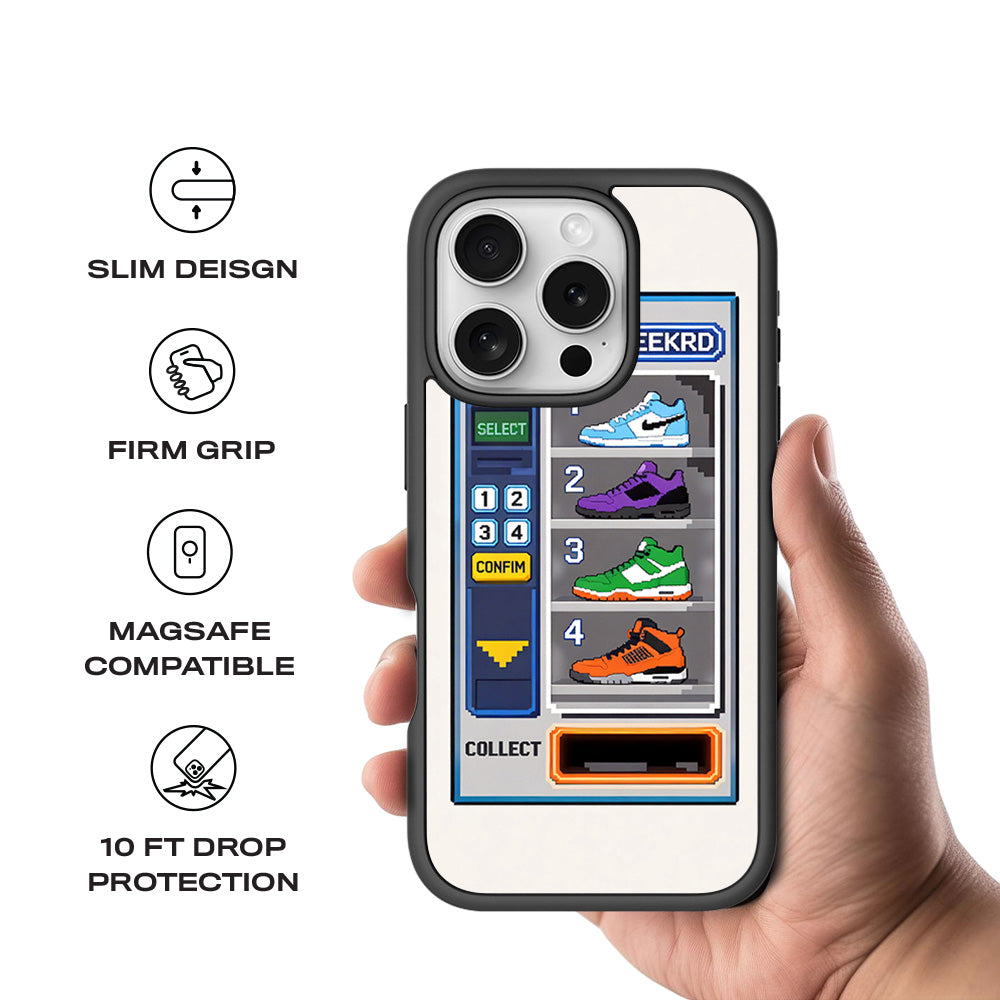 Sneaker Collecting Game 3D Skin with Shockguard Armour Magsafe Case for Apple iPhone 16 Pro