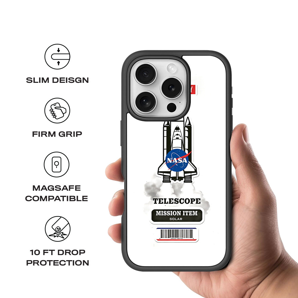Space Mission NASA 3D Skin with Shockguard Armour Magsafe Case for Apple iPhone 16 Pro