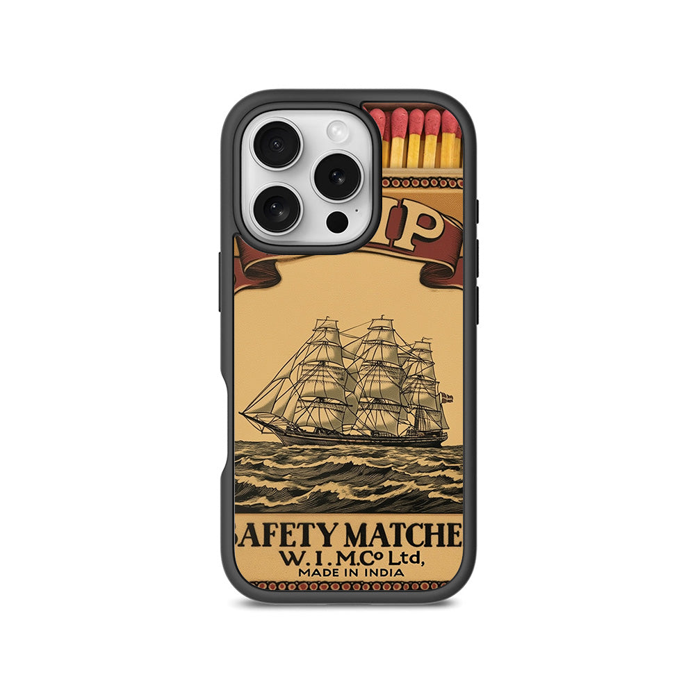 Ship Safety Matches 3D Skin with Shockguard Armour Magsafe Case for Apple iPhone 16 Pro