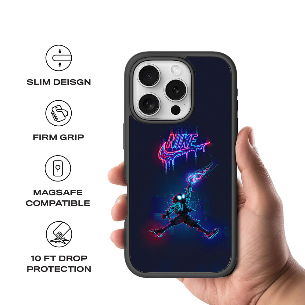 Nike Power Move 3D Skin with Shockguard Armour Magsafe Case for Apple iPhone 16 Pro and 16 Pro Max
