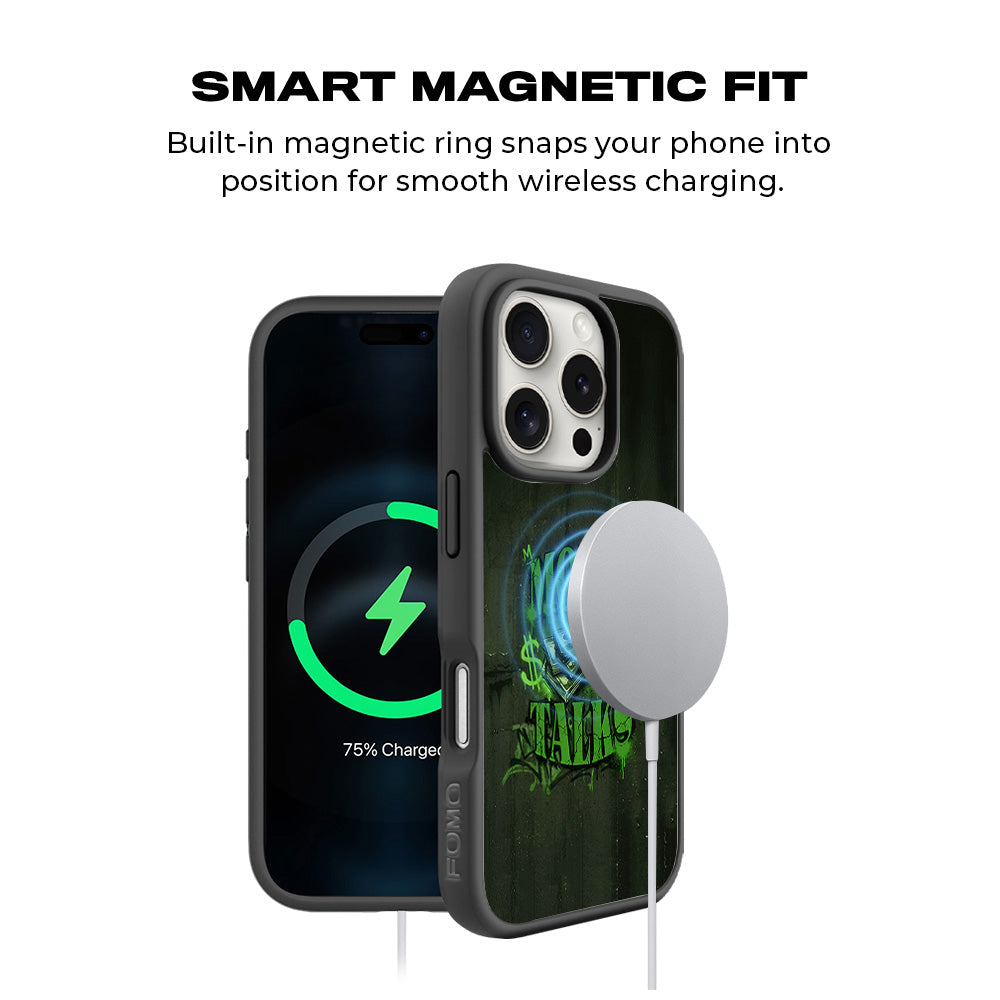 Money Talks 3D Skin with Shockguard Armour Magsafe Case for Apple iPhone 16 Pro