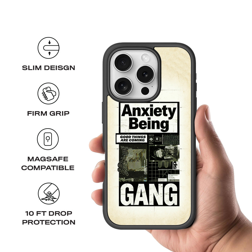 Anxiety Art 3D Skin with Shockguard Armour Magsafe Case for Apple iPhone 16 Pro