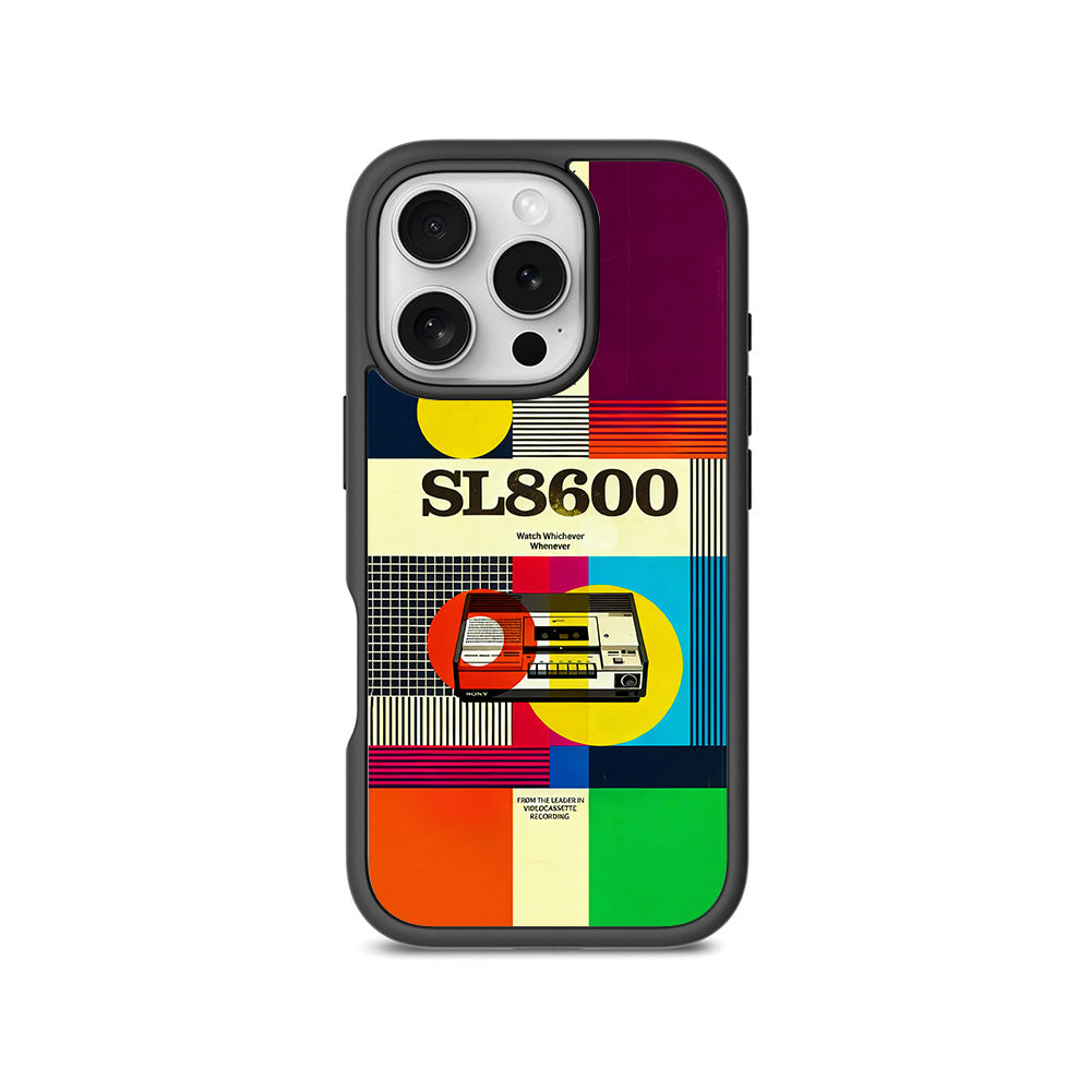 Betamax Vintage Vibes 3D Skin with Shockguard Armour Magsafe Case for Apple iPhone 16 Pro and 16 Pro Max