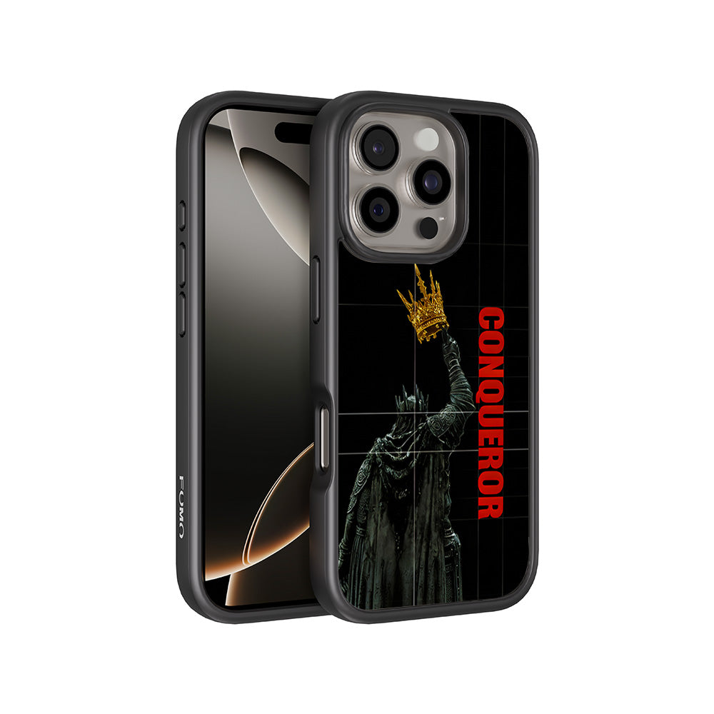 Crowned Conqueror 3D Skin with Shockguard Armour Magsafe Case for Apple iPhone 16 Pro
