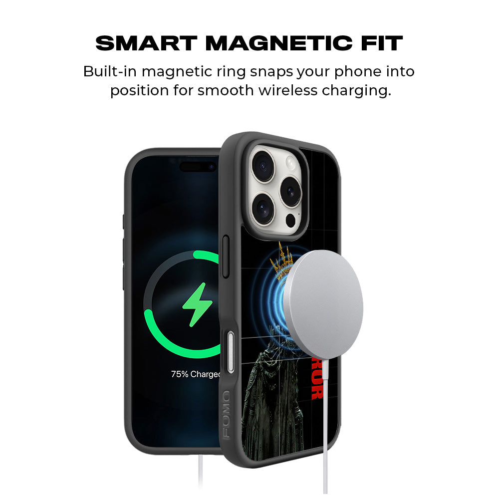 Crowned Conqueror 3D Skin with Shockguard Armour Magsafe Case for Apple iPhone 16 Pro
