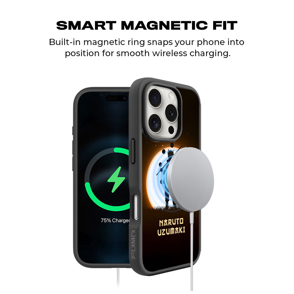 Uzumaki Naruto Anime 3D Skin with Shockguard Armour Magsafe Case for Apple iPhone 16 Pro