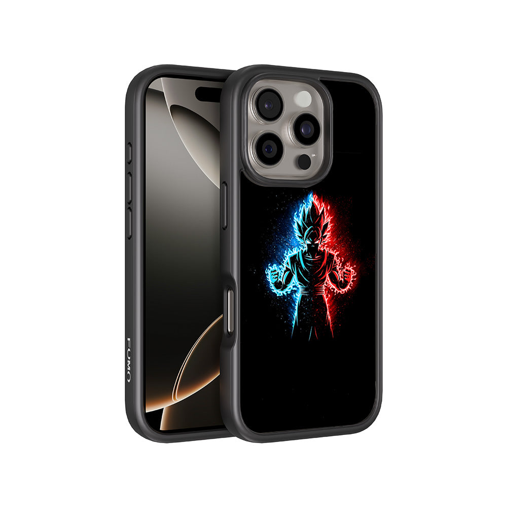 Vegeta in Dual Color Anime 3D Skin with Shockguard Armour Magsafe Case for Apple iPhone 16 Pro