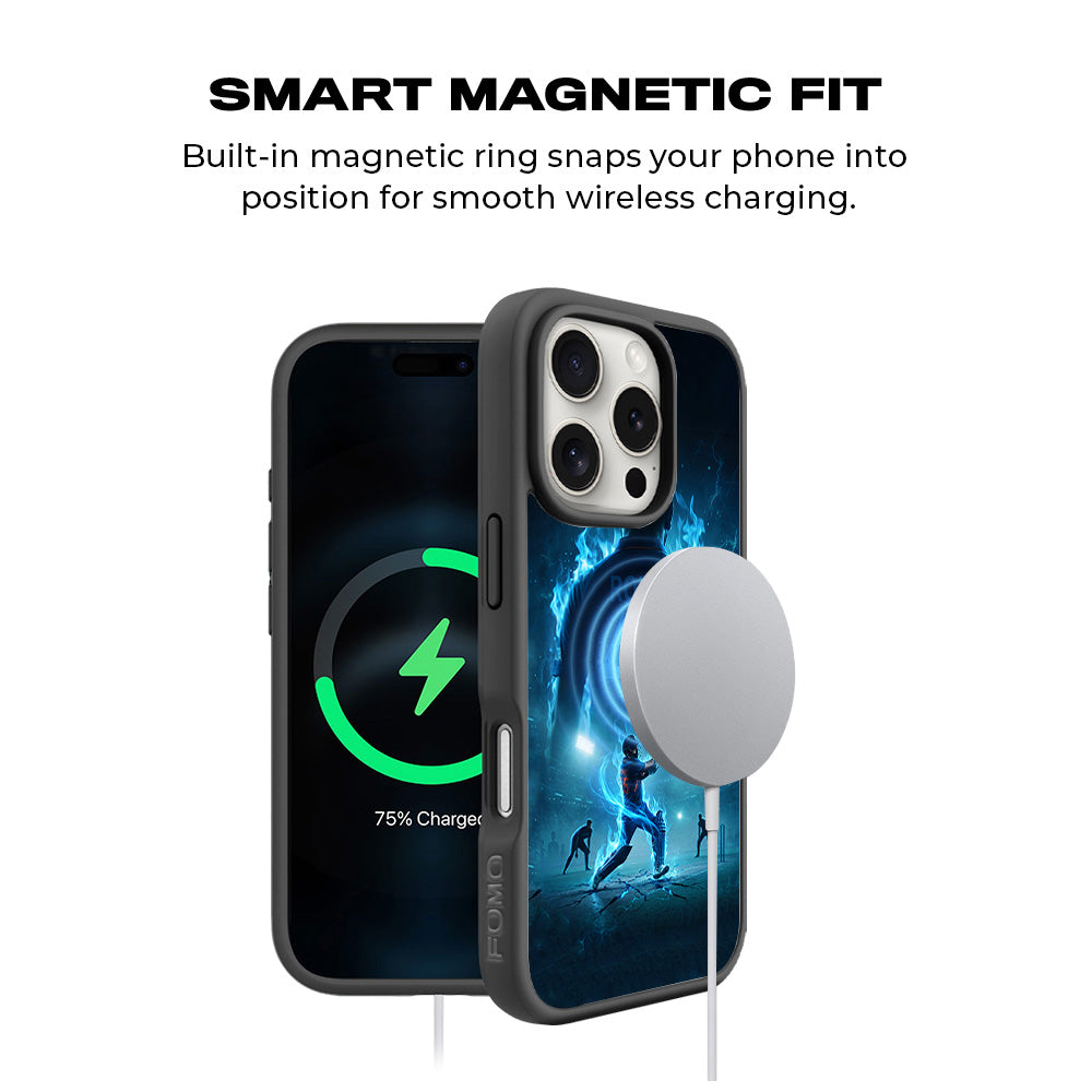 Rohit Sharma Hitman 45 Sports 3D Skin with Shockguard Armour Magsafe Case for Apple iPhone 16 Pro Max