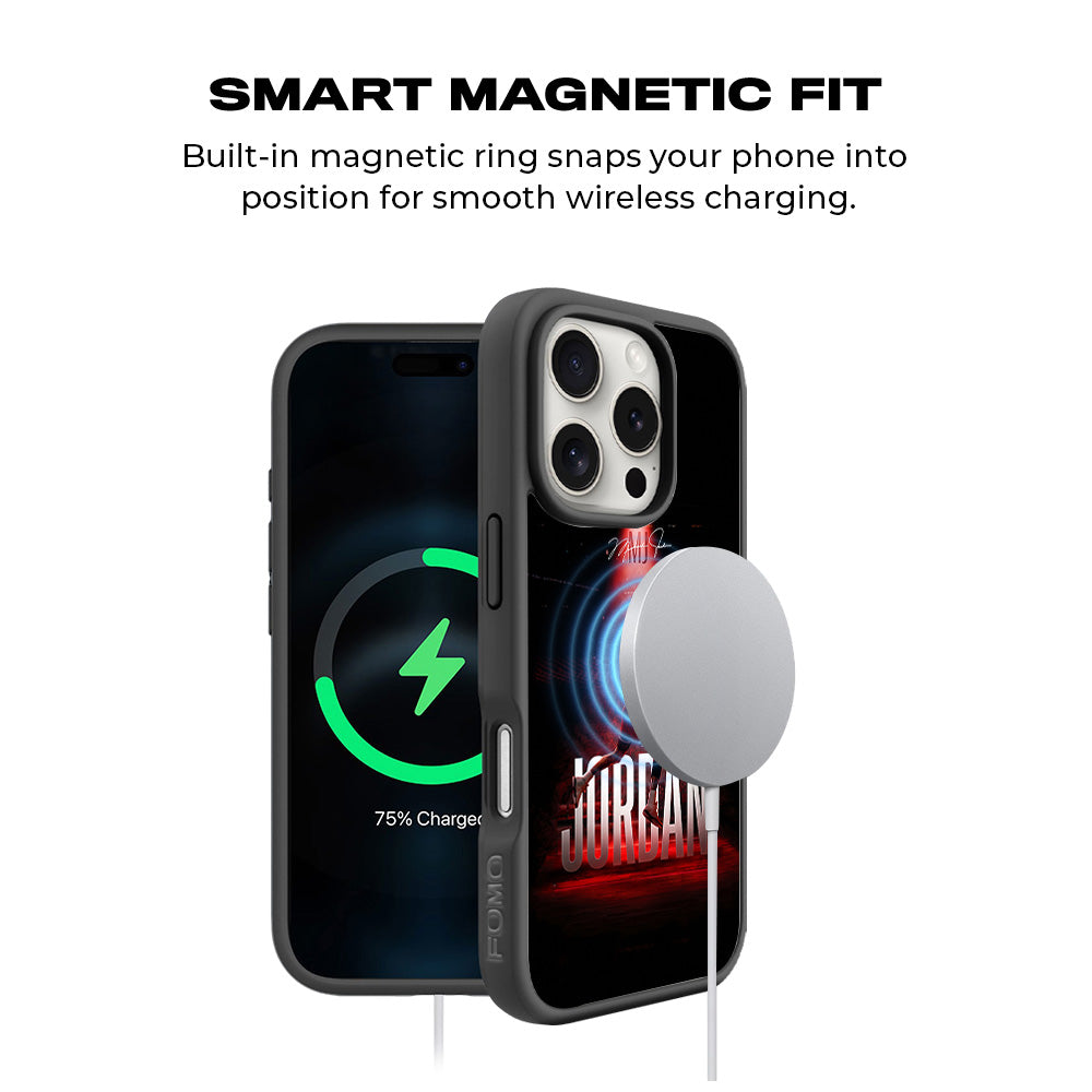 Jordan 23 Spotlight Basketball Sports 3D Skin with Shockguard Armour Magsafe Case for Apple iPhone 16 Pro Max