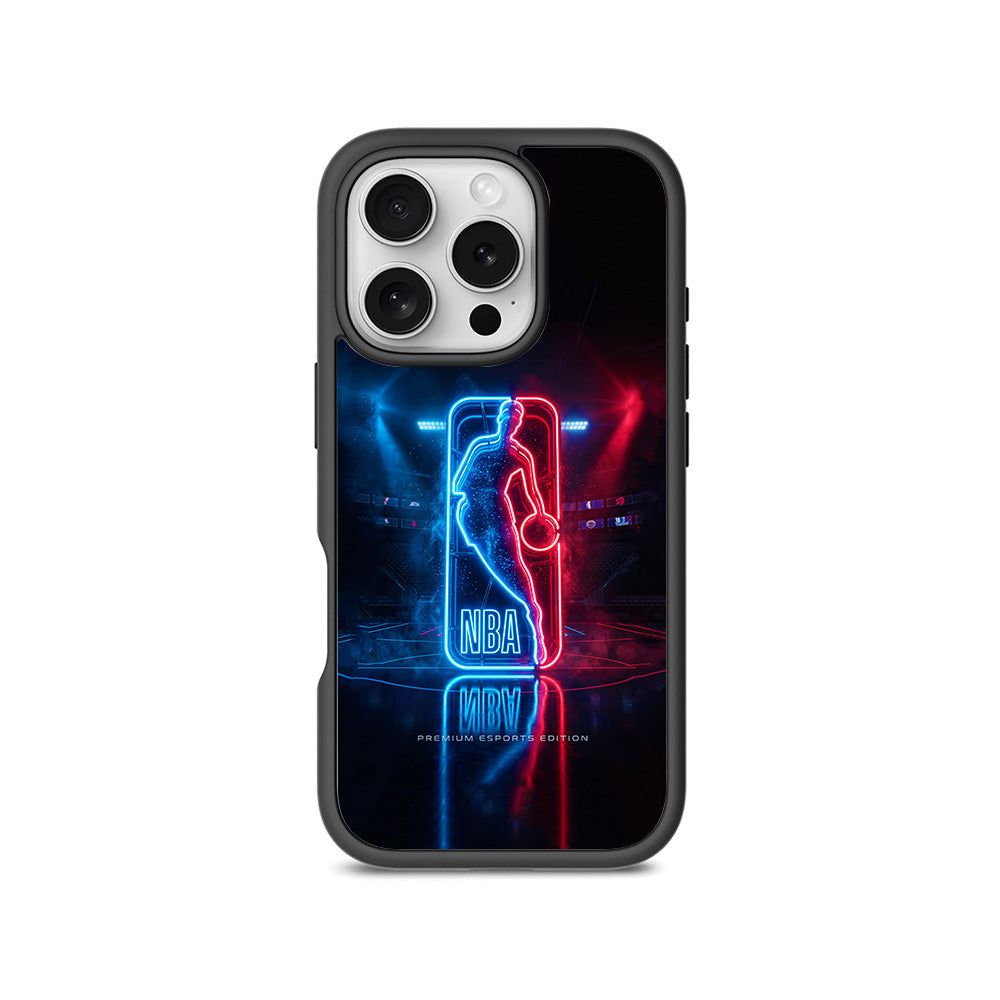 NBA Neon Arena Sports 3D Skin with Shockguard Armour Magsafe Case for Apple iPhone 16 Pro