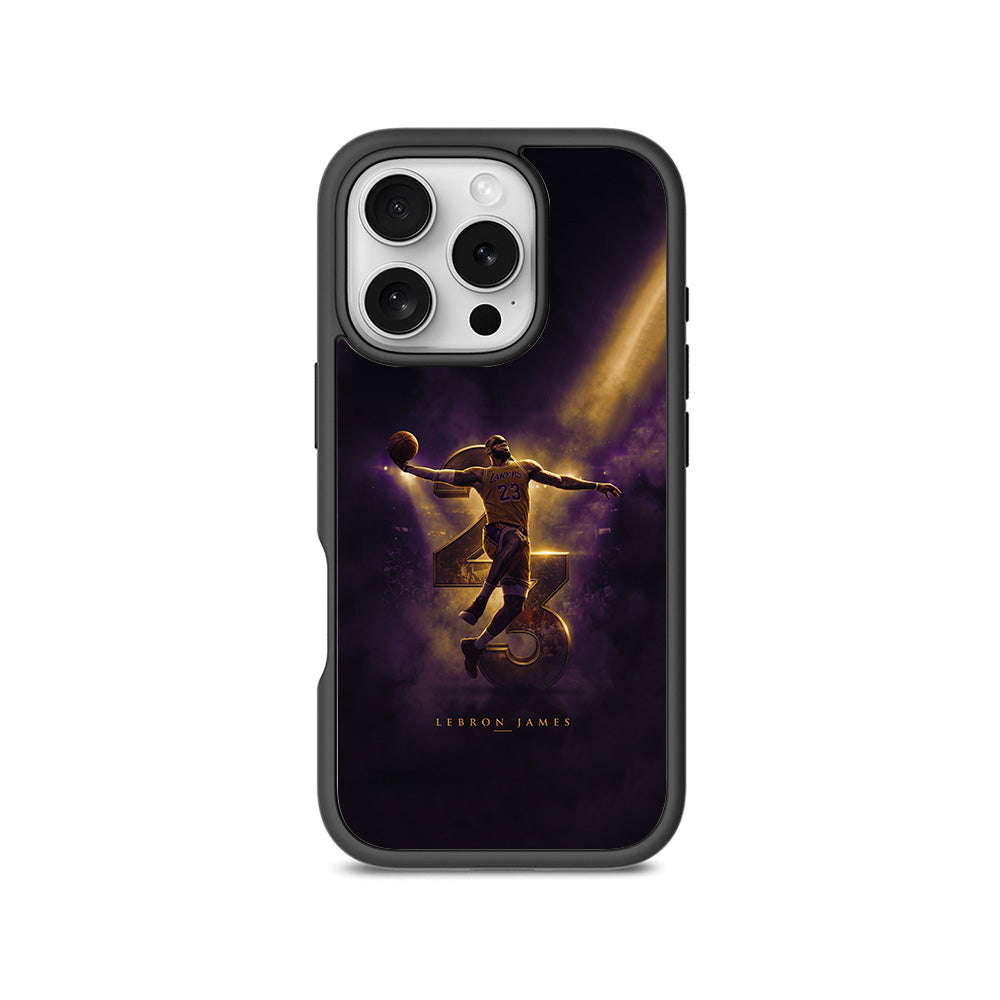 LeBron James King 23 Basketball Sports 3D Skin with Shockguard Armour Magsafe Case for Apple iPhone 16 Pro Max
