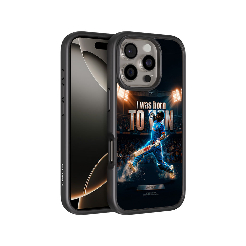 Virat Kohli Born To Win Cricket Sports 3D Skin with Shockguard Armour Magsafe Case for Apple iPhone 16 Pro Max