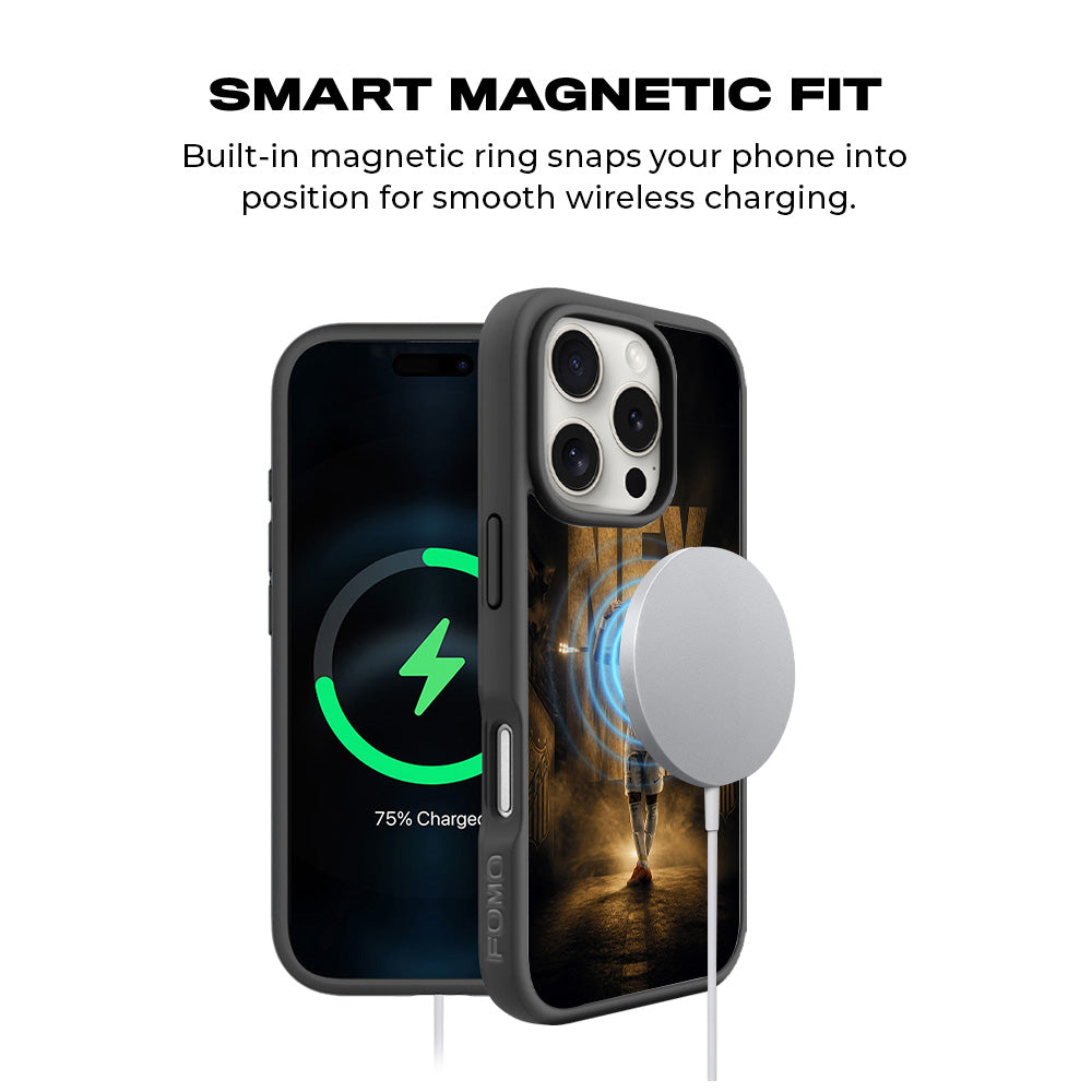 Ney Magic Football Sports 3D Skin with Shockguard Armour Magsafe Case for Apple iPhone 16 Pro