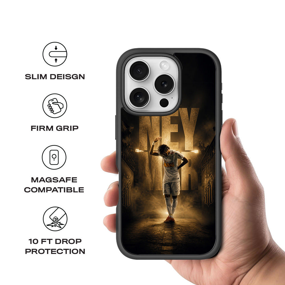 Ney Magic Football Sports 3D Skin with Shockguard Armour Magsafe Case for Apple iPhone 16 Pro