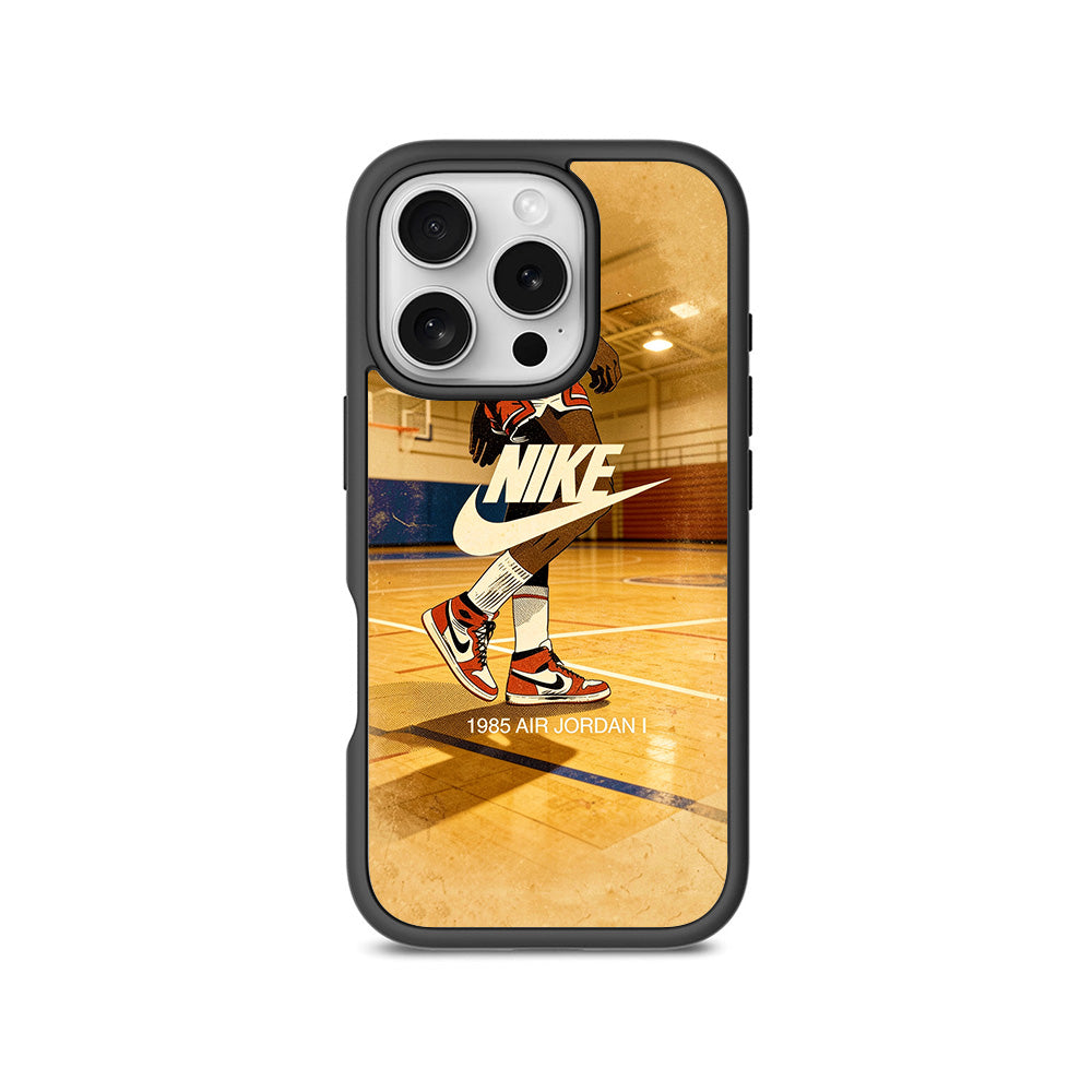 Air Jordan 1985 Vintage Sports 3D Skin with Shockguard Armour Magsafe Case for Apple iPhone 16 Pro