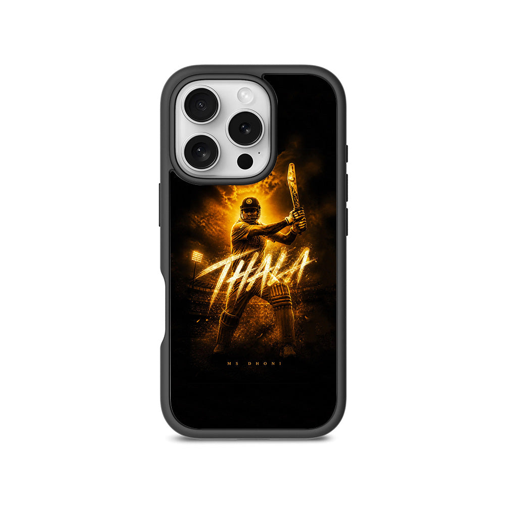 MS Dhoni THALA Cricket Sports 3D Skin with Shockguard Armour Magsafe Case for Apple iPhone 16 Pro