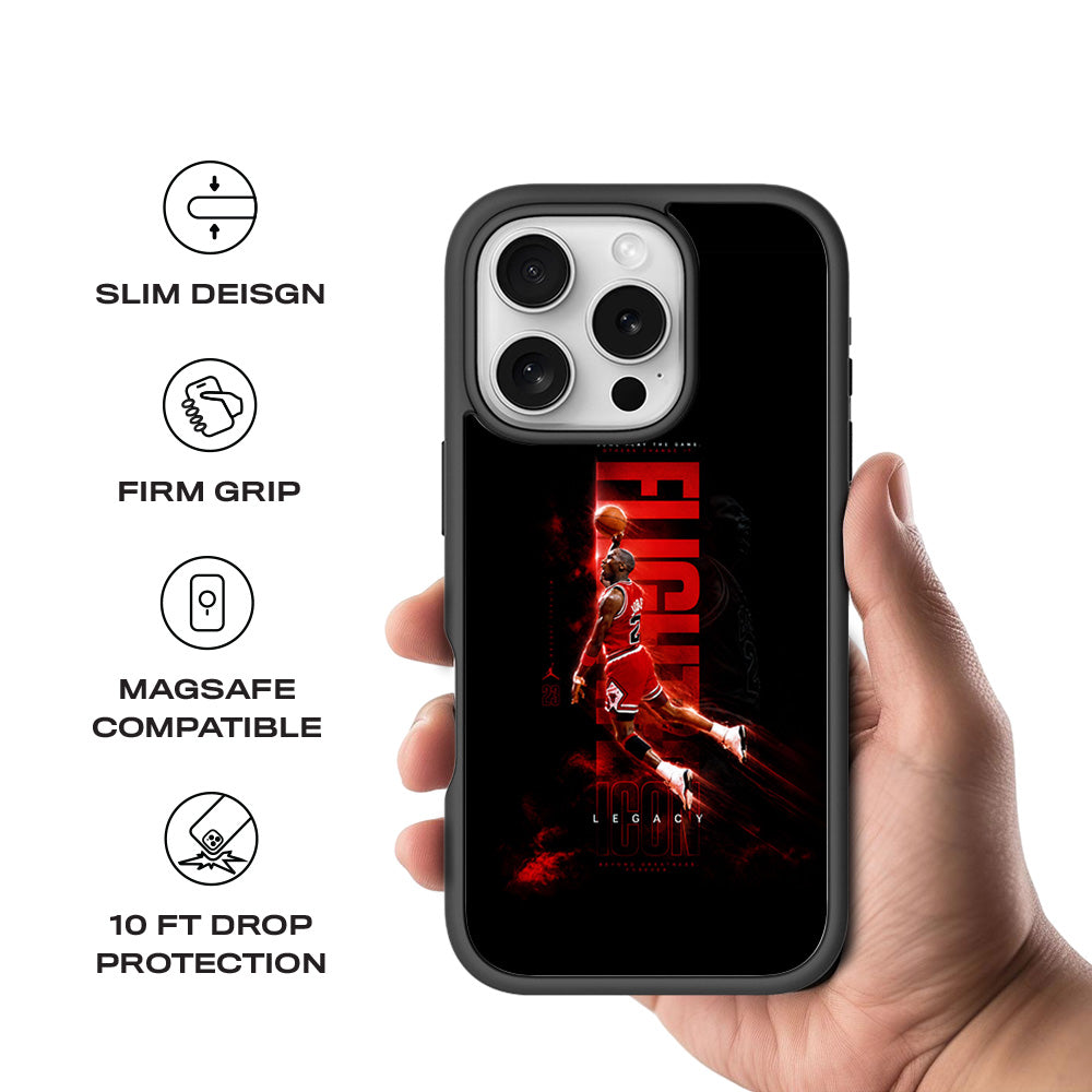 Jordan 23 Flight Sports 3D Skin with Shockguard Armour Magsafe Case for Apple iPhone 16 Pro