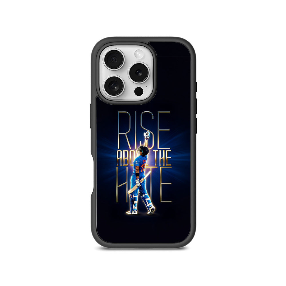 Rise Above The Hate Cricket Sports 3D Skin with Shockguard Armour Magsafe Case for Apple iPhone 16 Pro Max