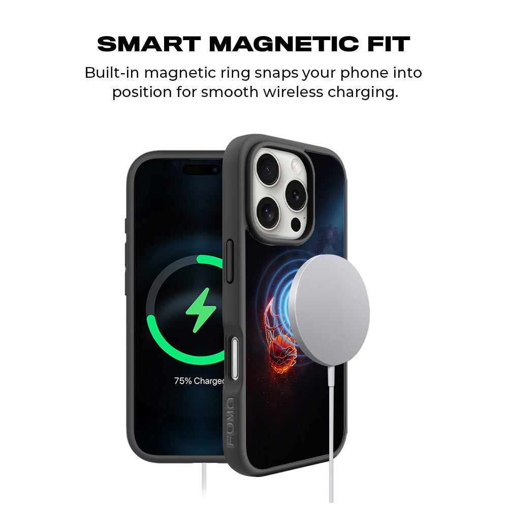 Basketball Nike Fire Sports 3D Skin with Shockguard Armour Magsafe Case for Apple iPhone 16 Pro Max
