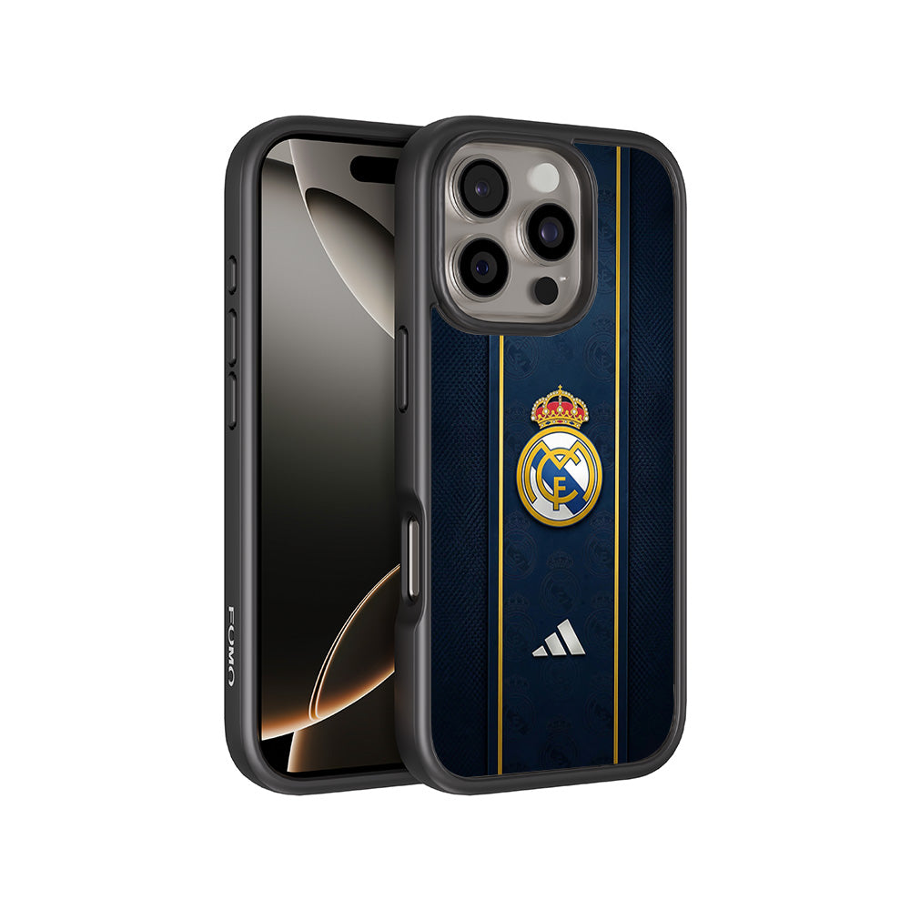 Real Madrid Sports 3D Skin with Shockguard Armour Magsafe Case for Apple iPhone 16 Pro