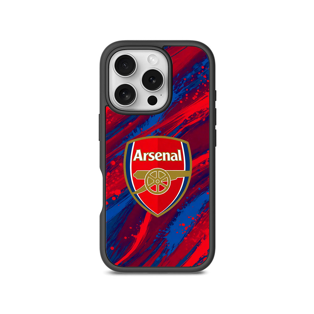 Arsenal Modern Crest Sports 3D Skin with Shockguard Armour Magsafe Case for Apple iPhone 16 Pro