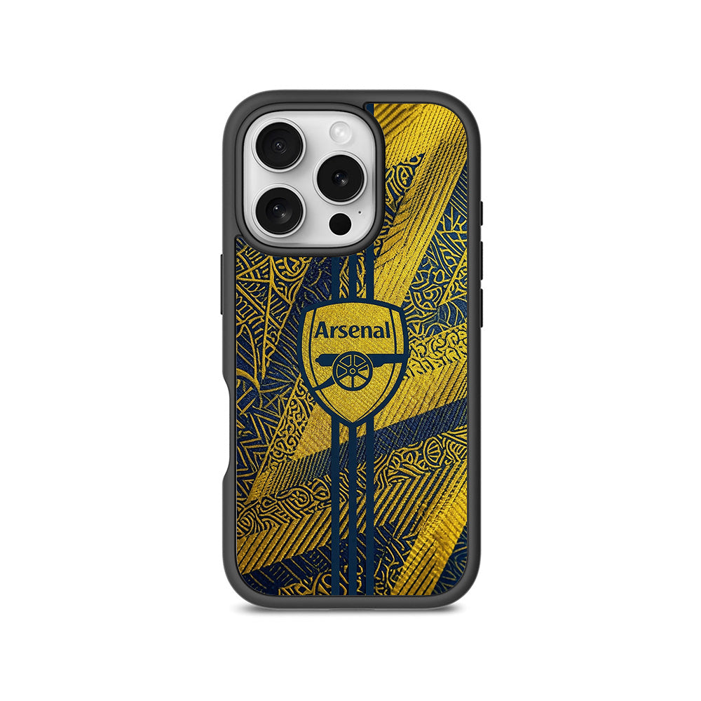 Arsenal Alternate Kit Sports 3D Skin with Shockguard Armour Magsafe Case for Apple iPhone 16 Pro