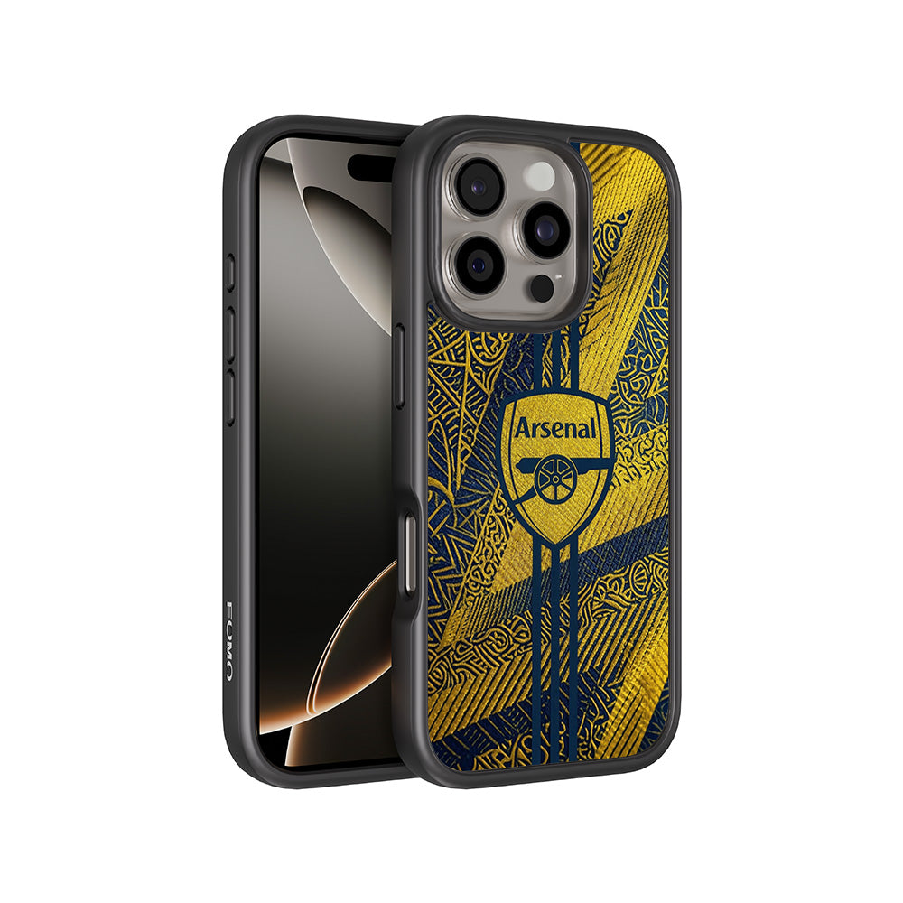 Arsenal Alternate Kit Sports 3D Skin with Shockguard Armour Magsafe Case for Apple iPhone 16 Pro