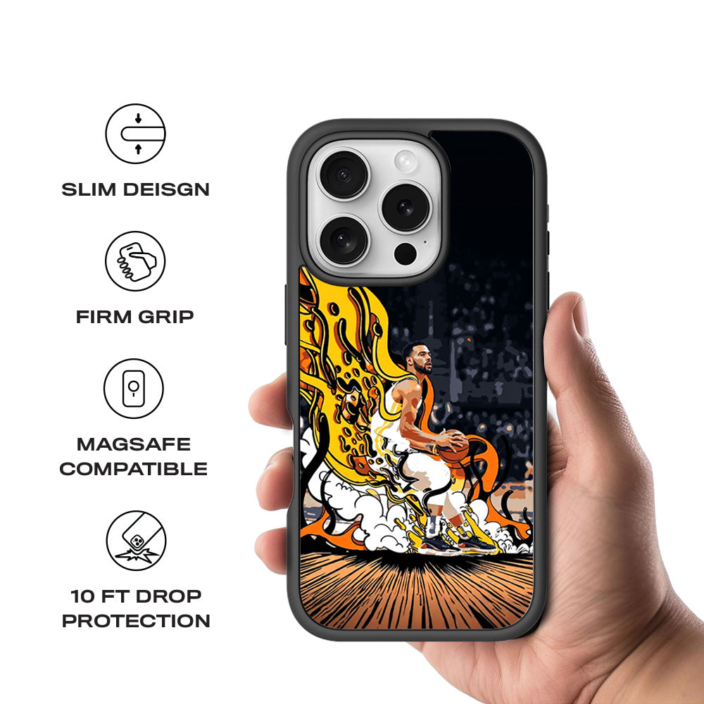 Crimson Victory Ronaldo 3D Skin with Shockguard Armour Magsafe Case for Apple iPhone 16 Pro Max