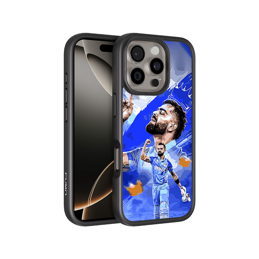 Virat Kohli Champion Sports 3D Skin with Shockguard Armour Magsafe Case for Apple iPhone 16 Pro