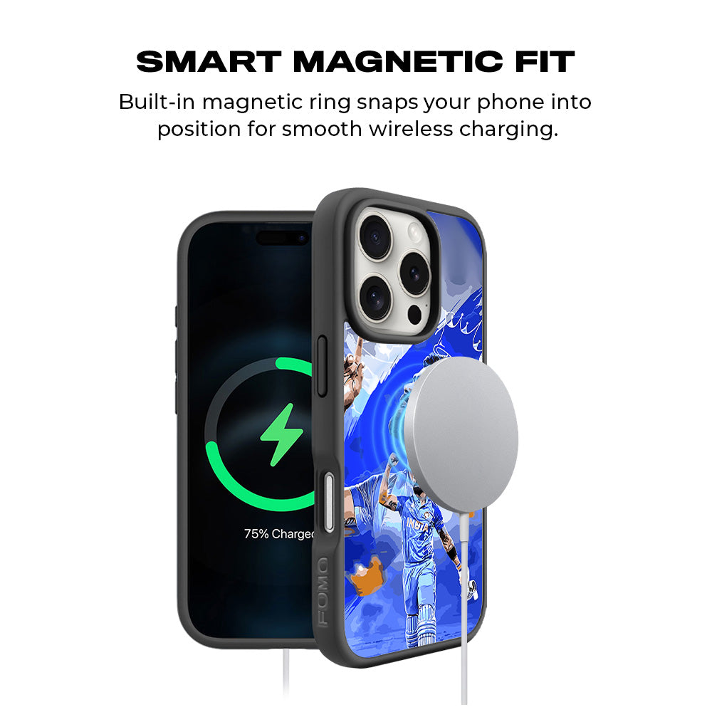 Virat Kohli Champion Sports 3D Skin with Shockguard Armour Magsafe Case for Apple iPhone 16 Pro
