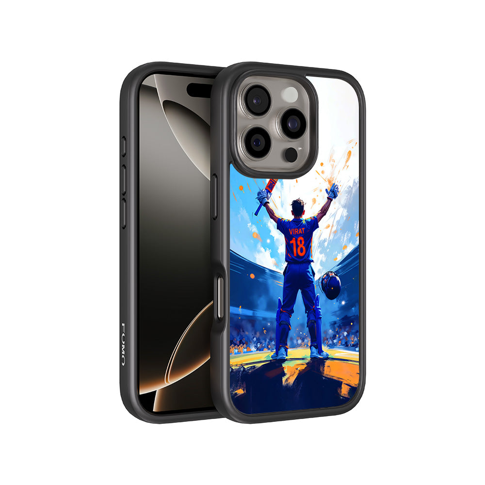 King Virat Kohli Sports 3D Skin with Shockguard Armour Magsafe Case for Apple iPhone 16 Pro