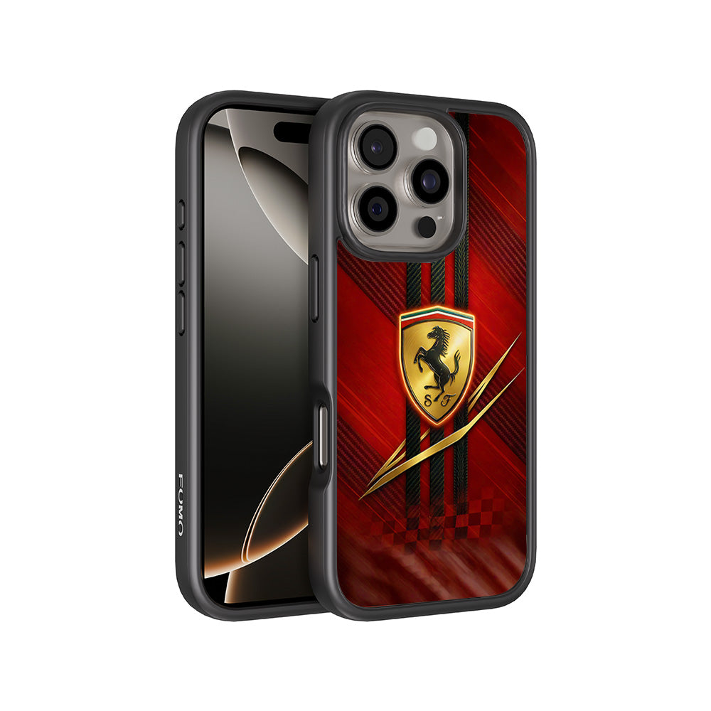 Ferrari 3D Skin with Shockguard Armour Magsafe Case for Apple iPhone 16 Pro