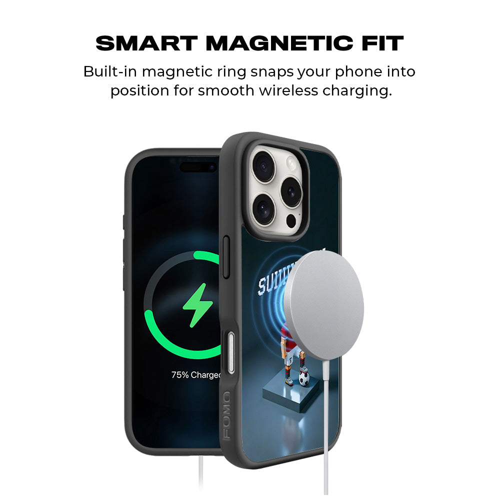 Legend Ronaldo 3D Skin with Shockguard Armour Magsafe Case for Apple iPhone 16 Pro