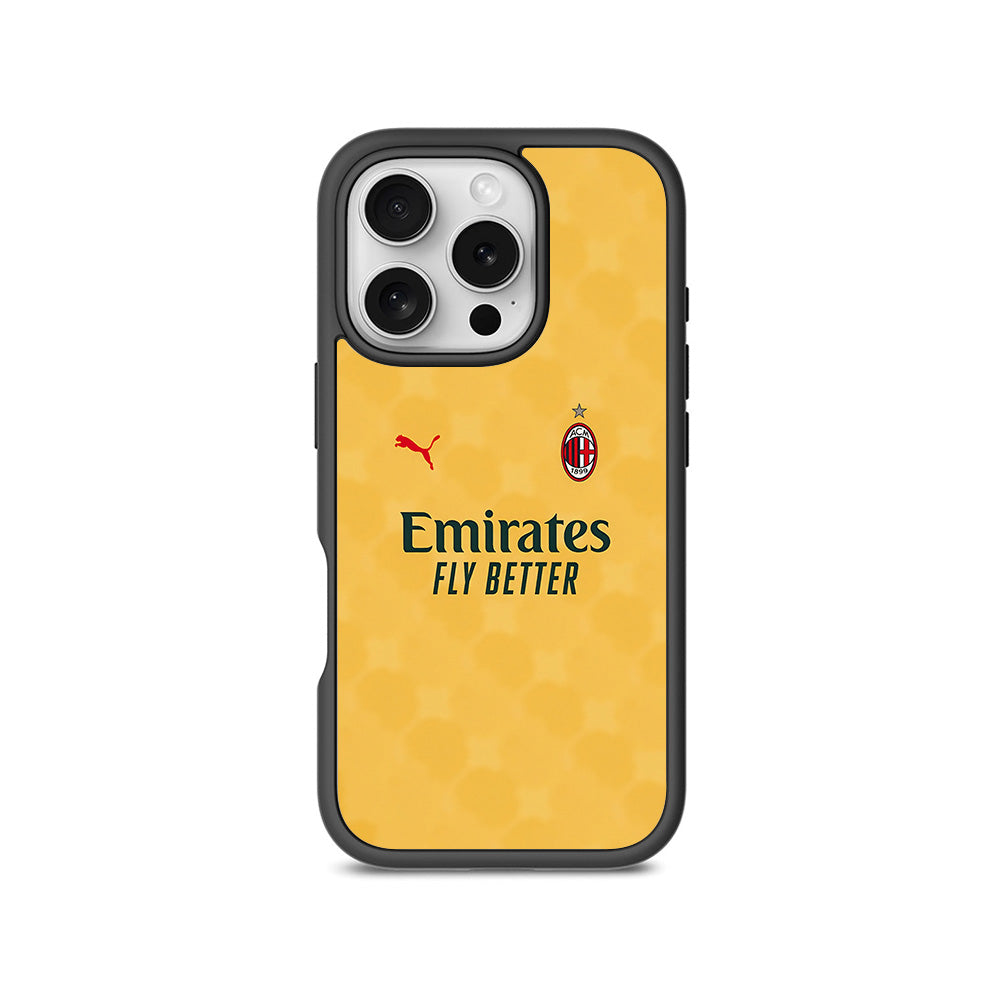 Emirates Yellow 3D Skin with Shockguard Armour Magsafe Case for Apple iPhone 16 Pro